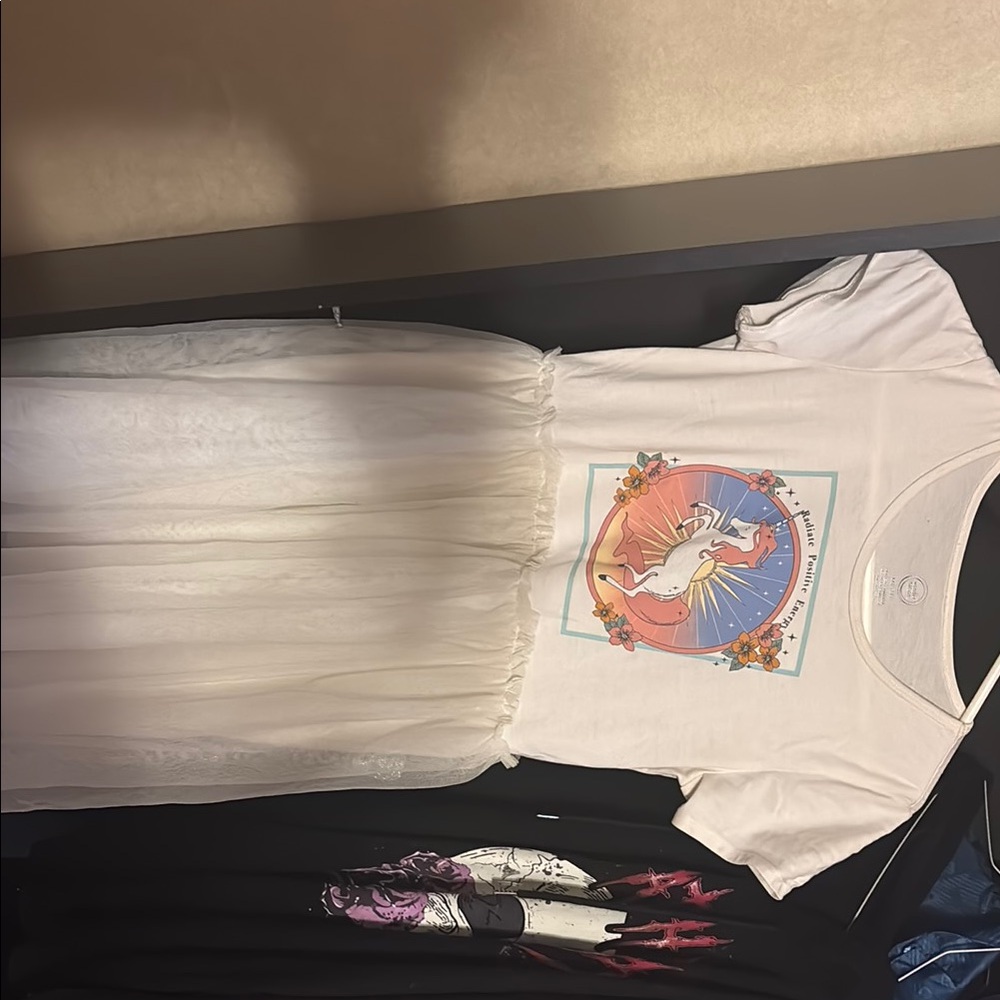 Wonder Nation White Unicorn Dress